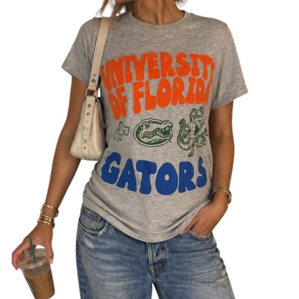 NWT Pressbox University of Florida Gators T-Shirt Large Gray Tail Gate Game Day